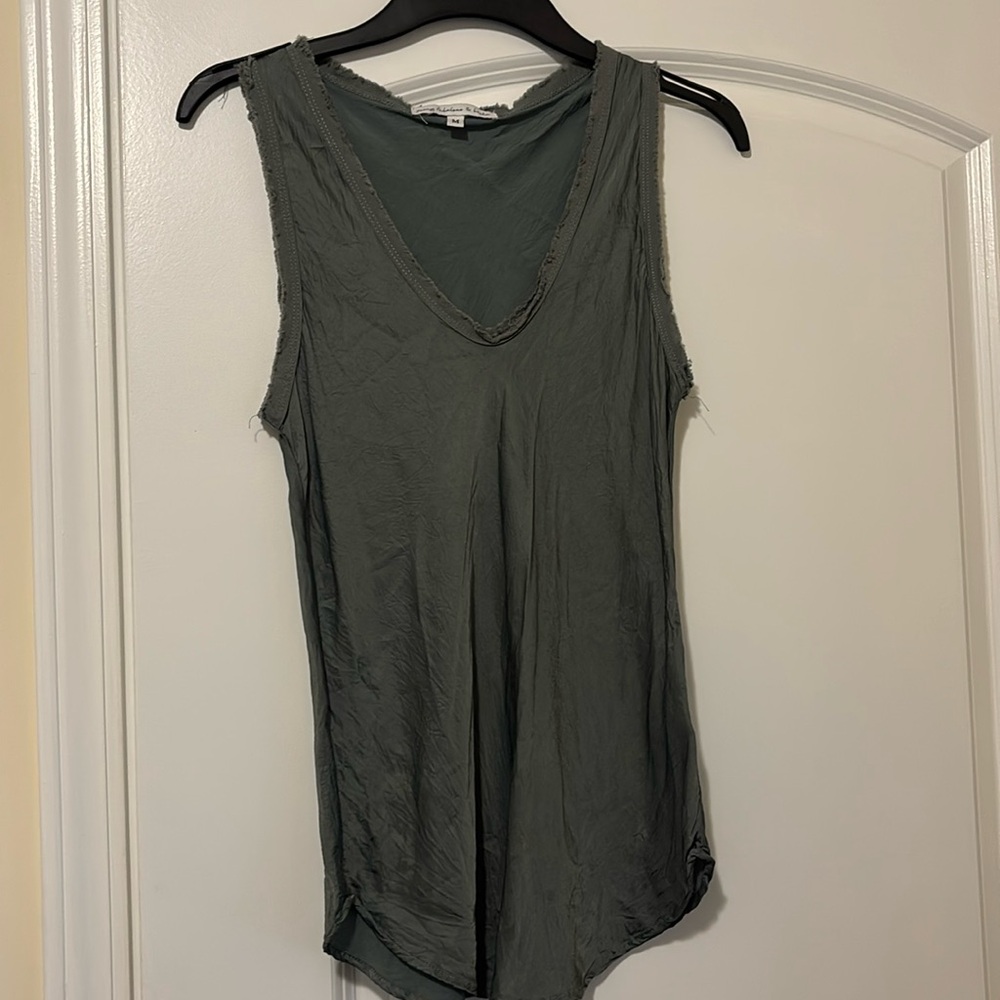 Young, fabulous & Broke tank size medium sage green